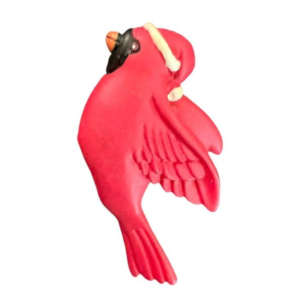 VTG Holiday Fridge Magnet Lot Candy Cane Cardinal Santa Avon Enesco Christmas - Picture 6 of 8